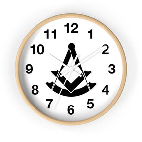 Past Master Blue Lodge Clock - Wooden Frame