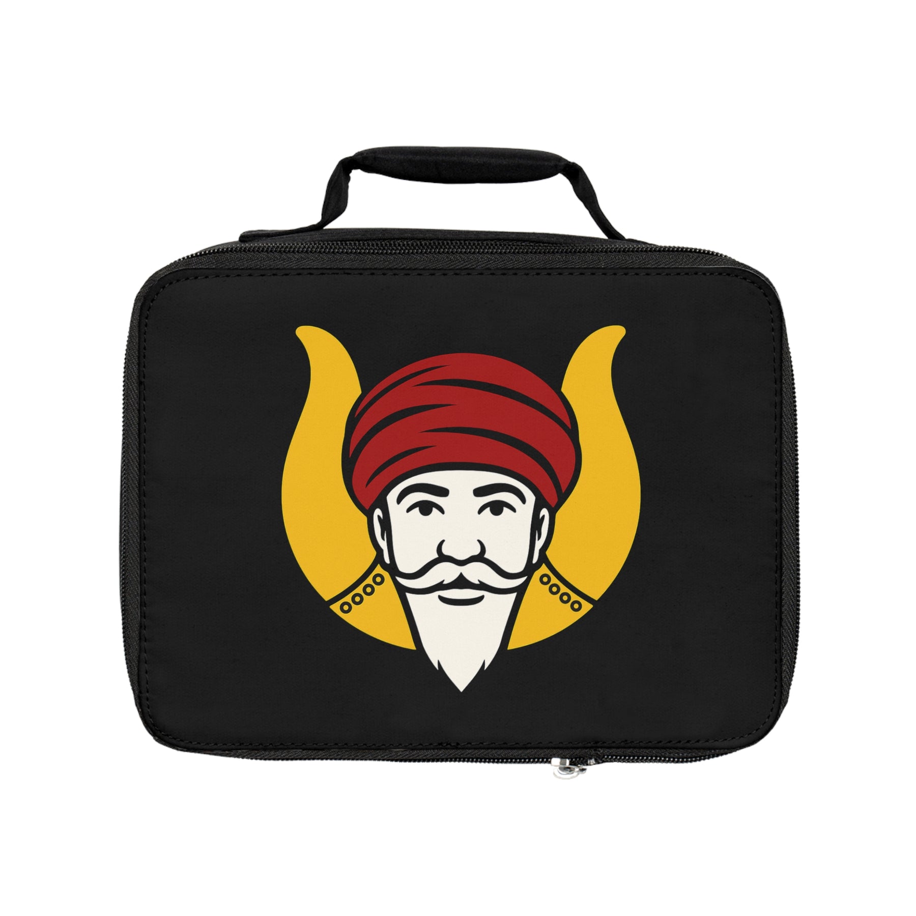 GROTTO Lunch Bag - Black Fully Insulated Zipper Closure - Bricks Masons