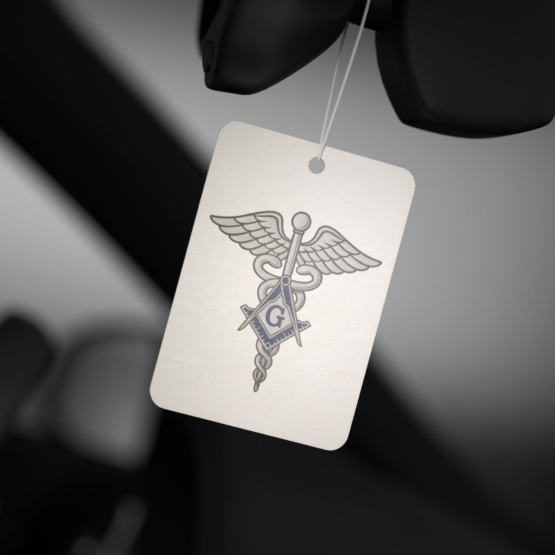 Master Mason Blue Lodge Car Air Freshener - Silver Medical Doctor Mason - Bricks Masons