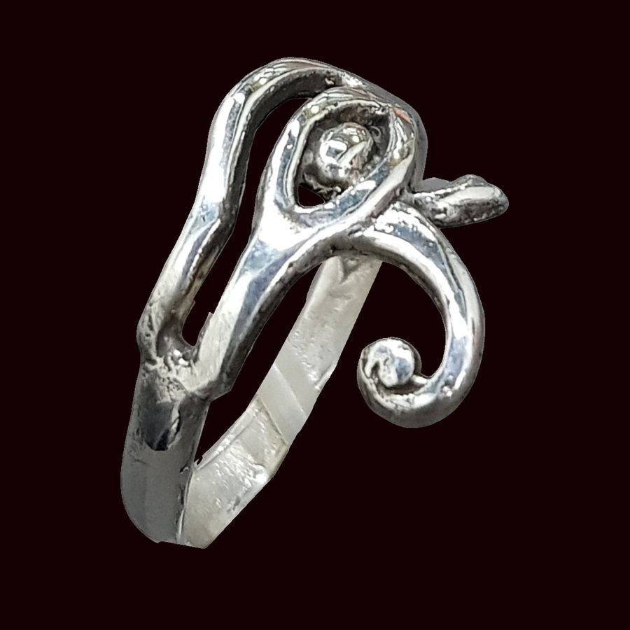Egyptian Eye of Horus Ring Silver 2 x 1 cm 3 g Art 871 - Bricks Masons