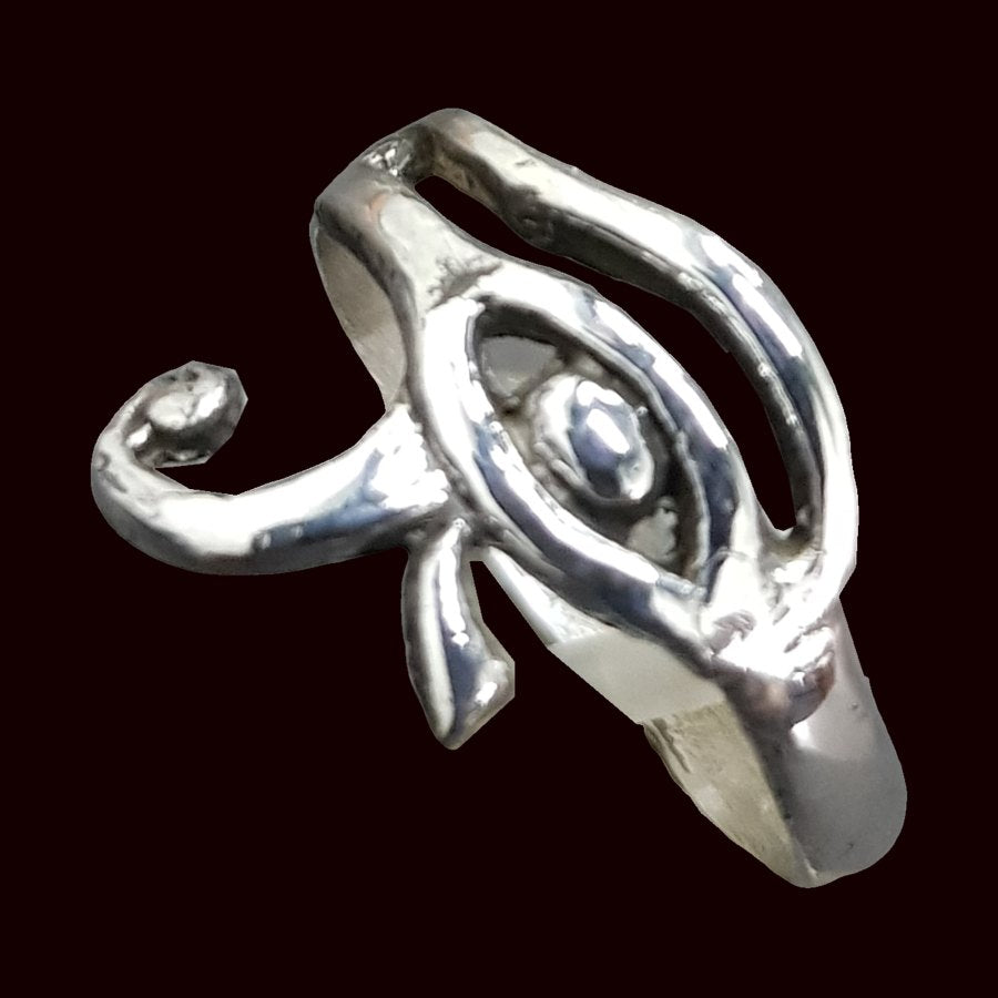 Egyptian Eye of Horus Ring Silver 2 x 1 cm 3 g Art 871 - Bricks Masons
