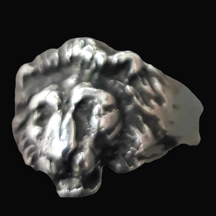 Leon Judah Rastafari Silver Ring 5.5 Gr 1.5 Cm Art 897 - Bricks Masons