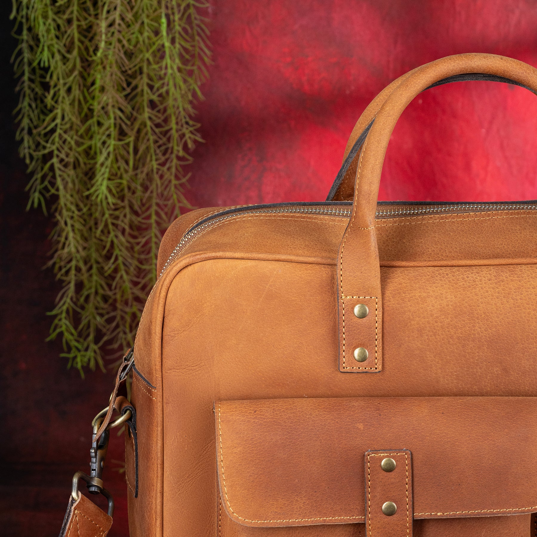 Past Master Blue Lodge California Regulation Briefcase - Brown Leather - Bricks Masons