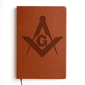 Master Mason Blue Lodge Journal - Brown Faux Leather