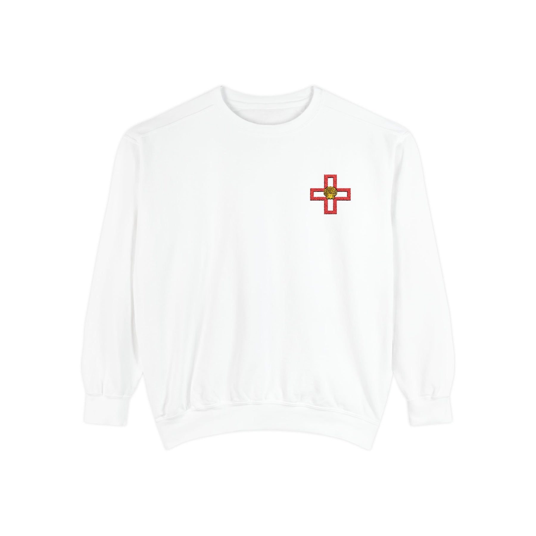 St. Thomas of Acon Sweatshirt - Embroidered Red Cross of Acon - Bricks Masons
