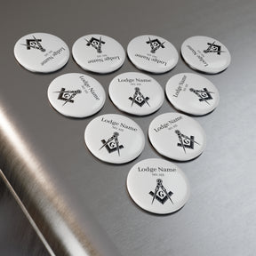 Master Mason Blue Lodge Magnet - Decorative Refrigerator Custom - Bricks Masons