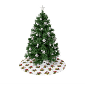 Master Mason Blue Lodge Christmas Tree Skirt - Golden Square & Compass with G - Bricks Masons