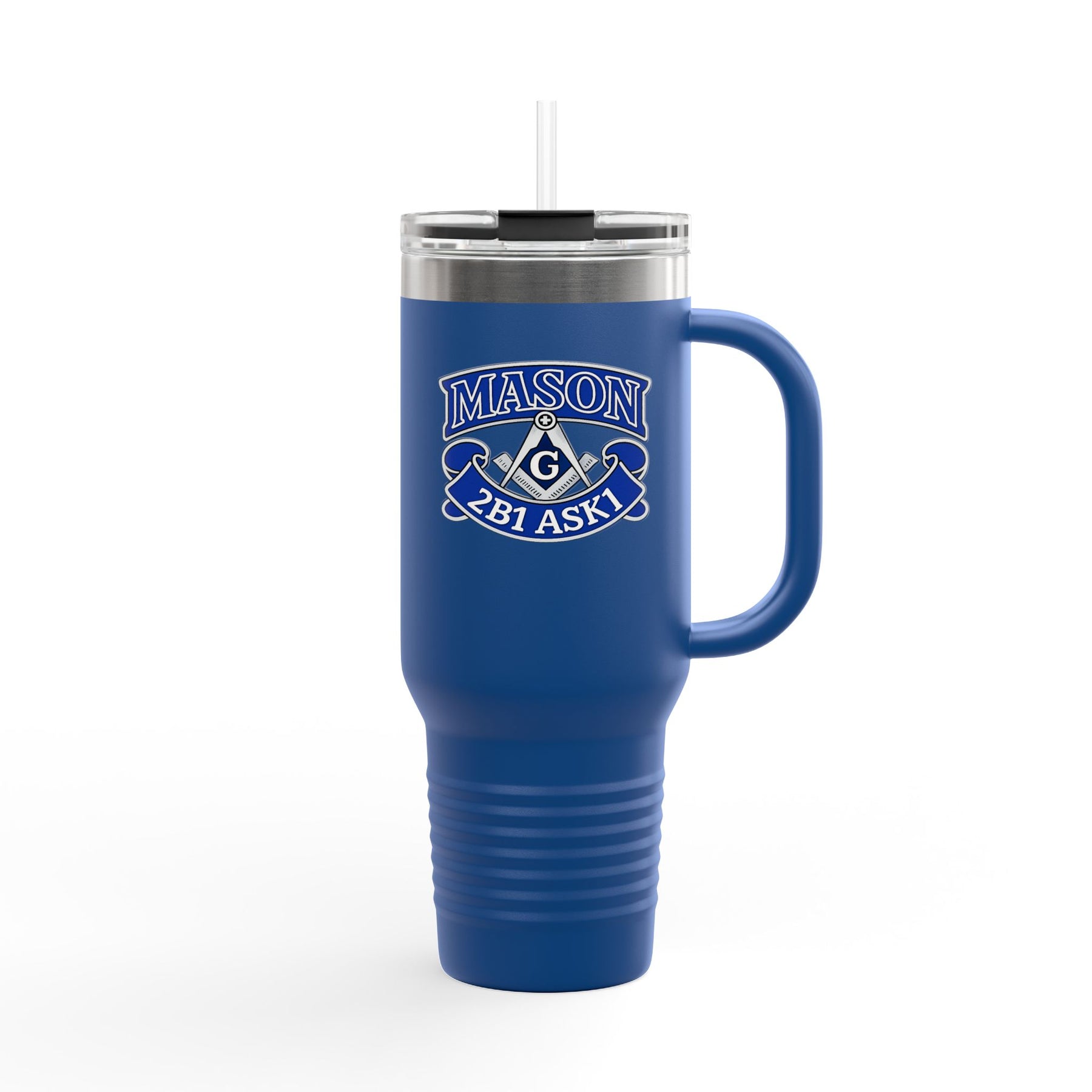 Master Mason Blue Lodge Ringneck Tumbler - 2B1 ASK1 mit Winkelmaß und Zirkel G