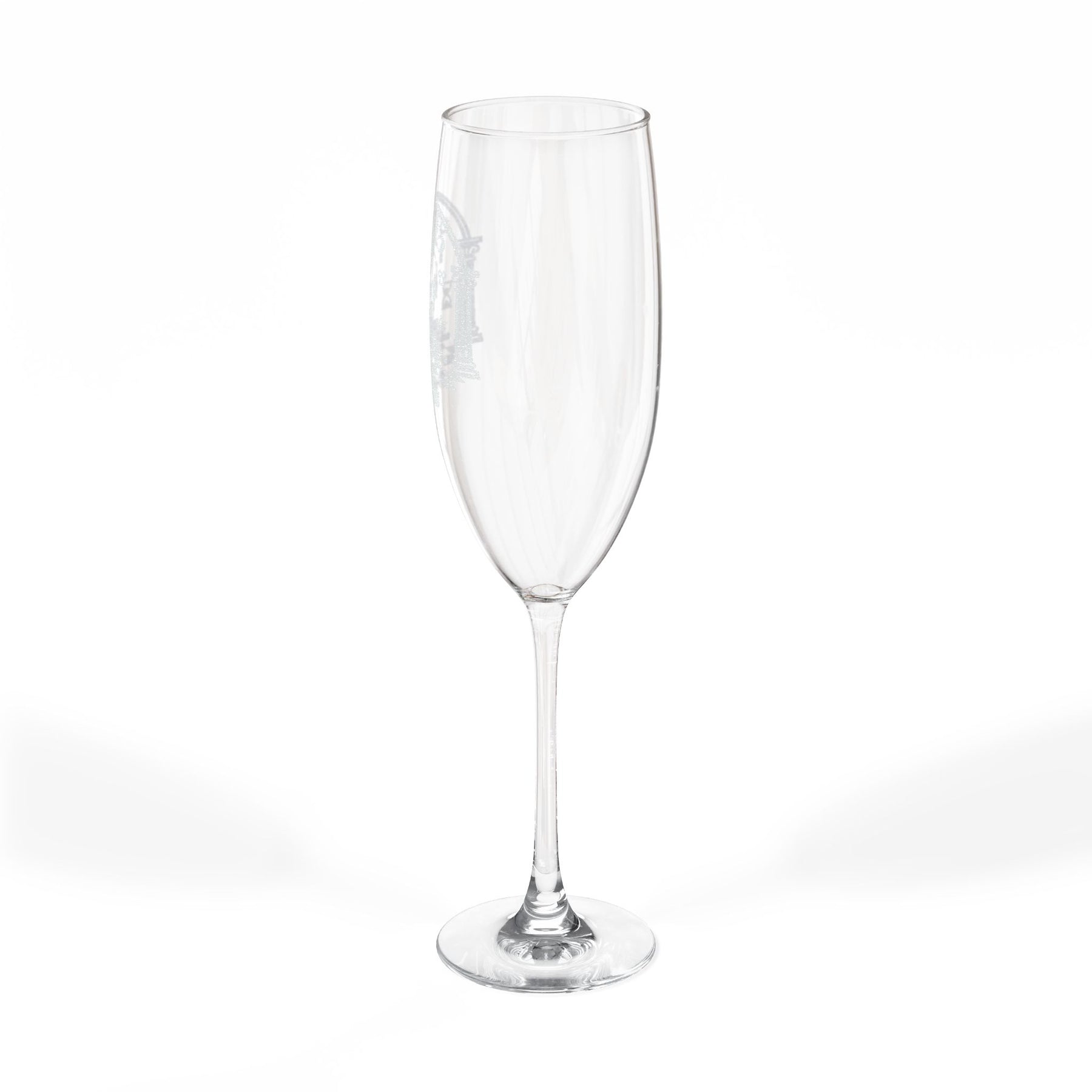 Champagnerflöte der Freimaurerloge – Schachbrettmuster auf den Säulen des Bodens – Allsehendes Auge &amp; Werkzeuge