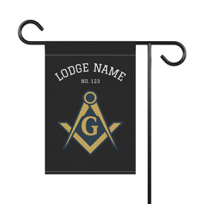 Master Mason Blue Lodge Yard Flag - Square & Compass G With Personalization - Bricks Masons