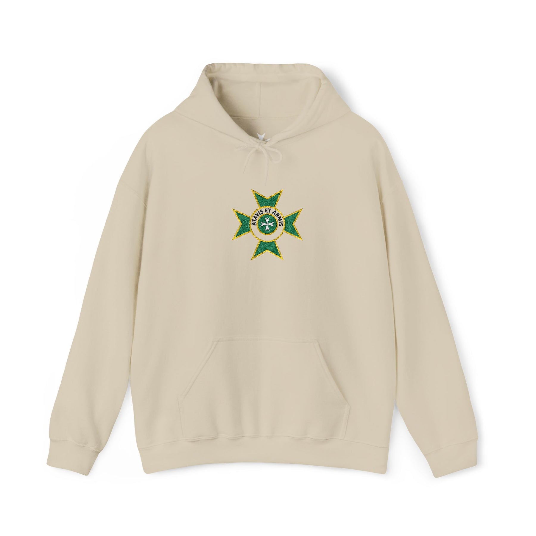 Order of Saint Lazarus Hoodie - Soft Cotton Poly Blend Front Stitch - Bricks Masons
