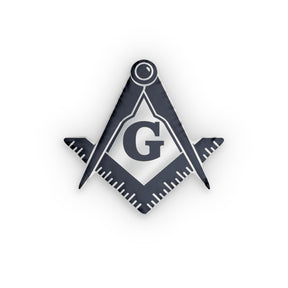 Master Mason Blue Lodge Pillow - Black & White Square & Compass G - Bricks Masons