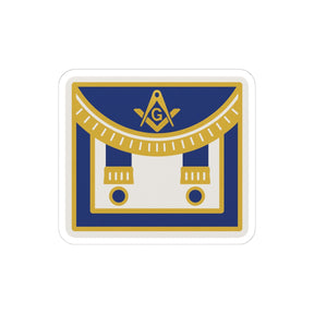 Master Mason Blue Lodge Sticker Decal - Kiss-Cut Blue Apron - Bricks Masons