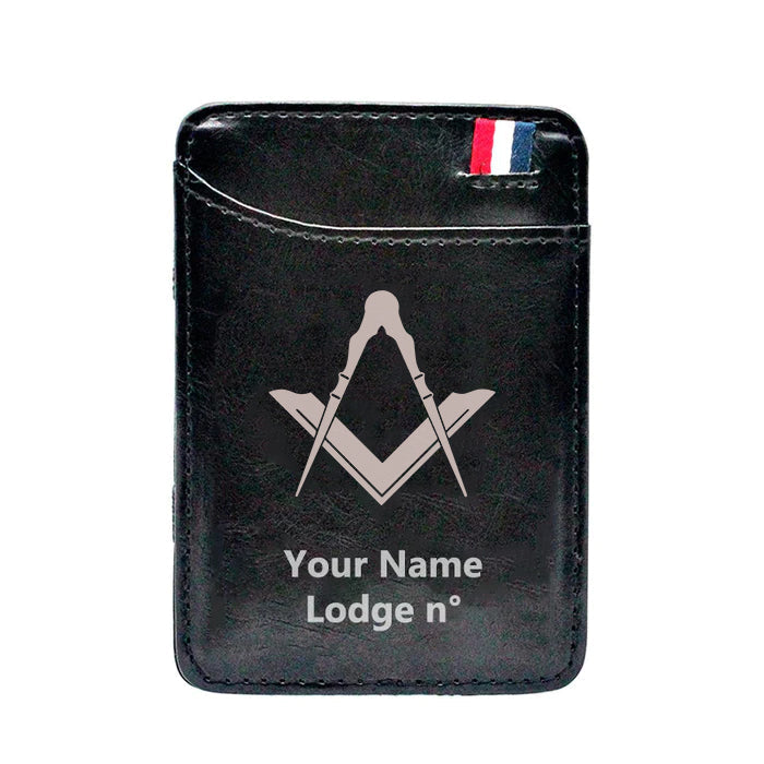 Master Mason Blue Lodge Wallet - Black & Brown