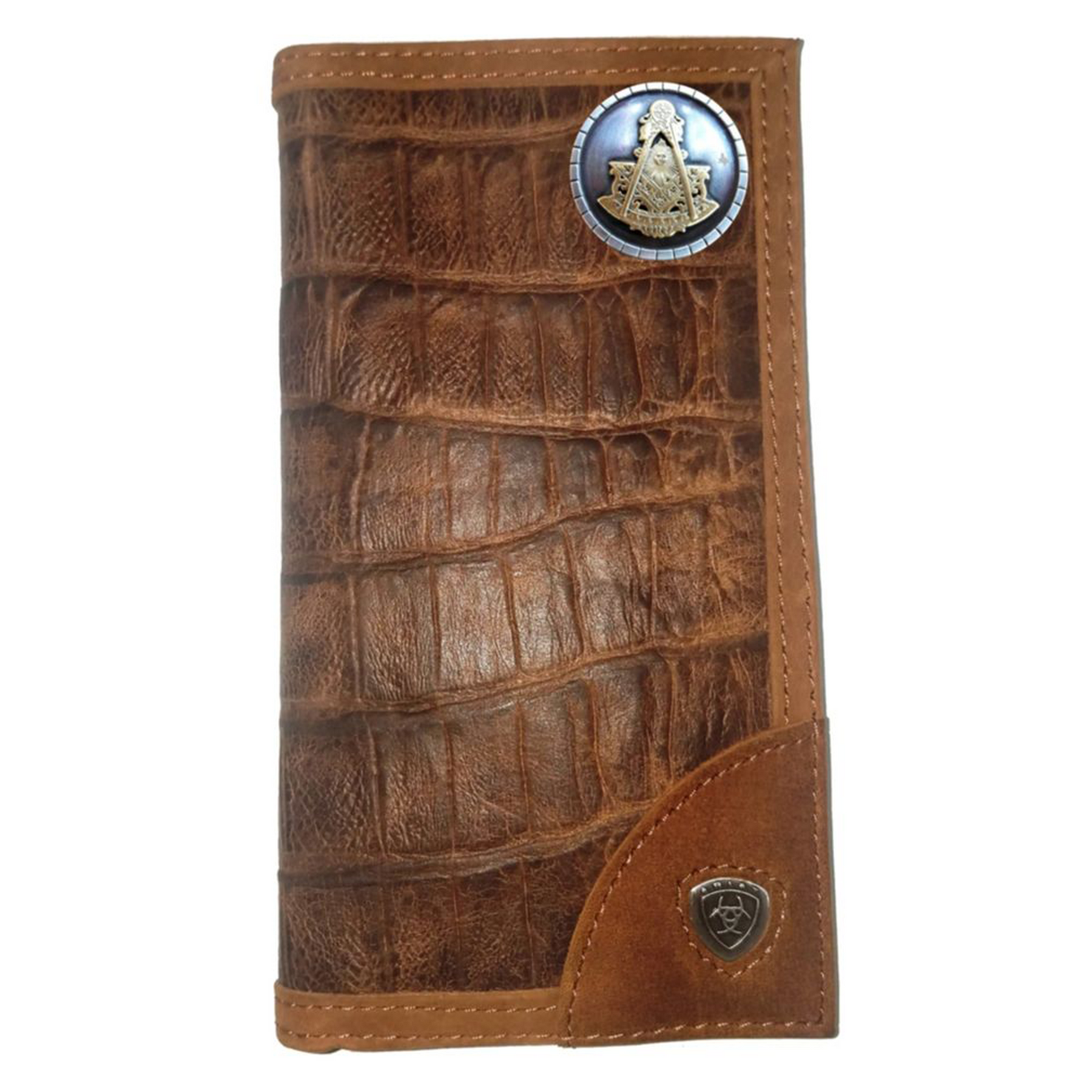 Past Master Blue Lodge Wallet - Ariat Long Gator Print Leather