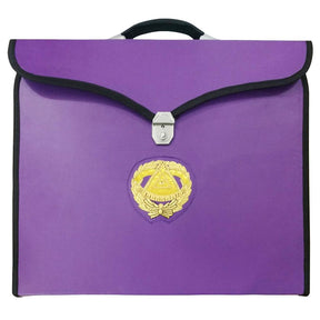 Grand Master Blue Lodge Apron Case - Purple Leather MM, WM & Provincial