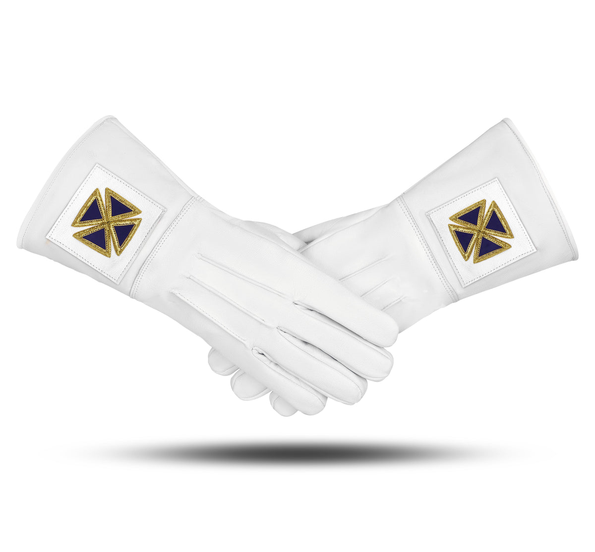 Past Grand Commander Knights Templar Gauntlet - Leather Machine Embroidery - Bricks Masons