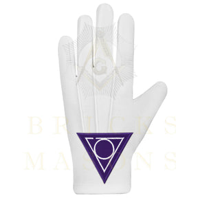 LOCOP Gloves - White Cotton Triangular Patch - Bricks Masons