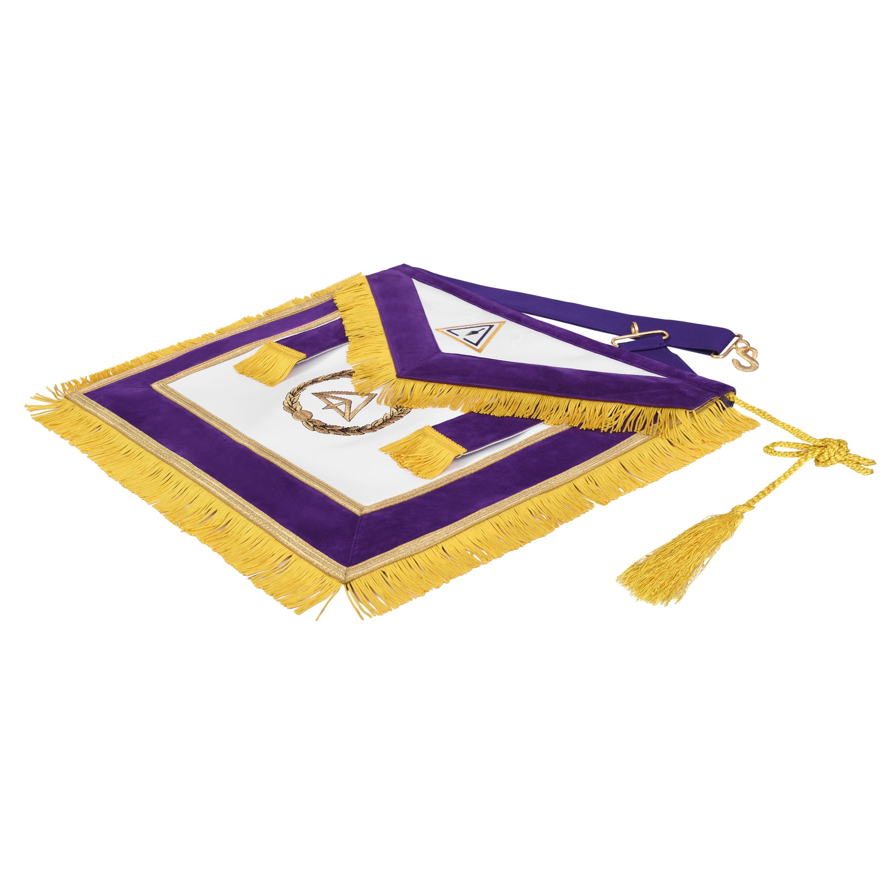 Grand Council Royal & Select Masters English Regulation Apron - Purple Velvet With Tassels