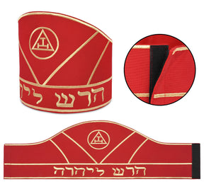 High Priest Royal Arch Chapter Mitre - Red & Gold Embroidery - Bricks Masons