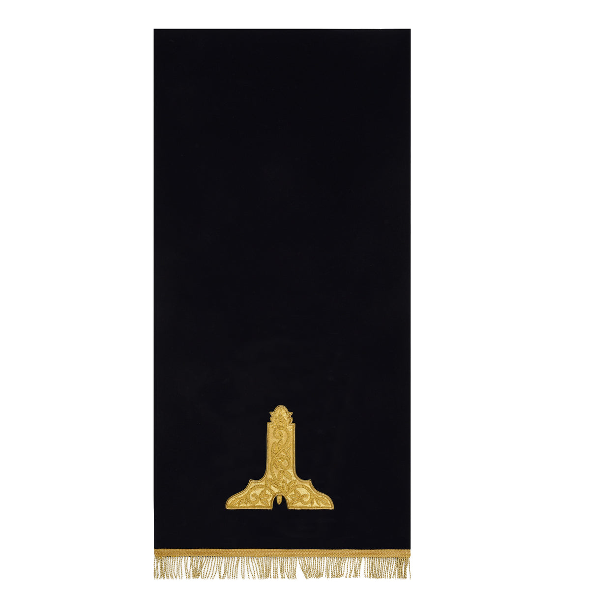 Senior Warden Blue Lodge Officer Pedestal Cover - Dark Blue Velvet With Gold Bullion - Bricks Masons