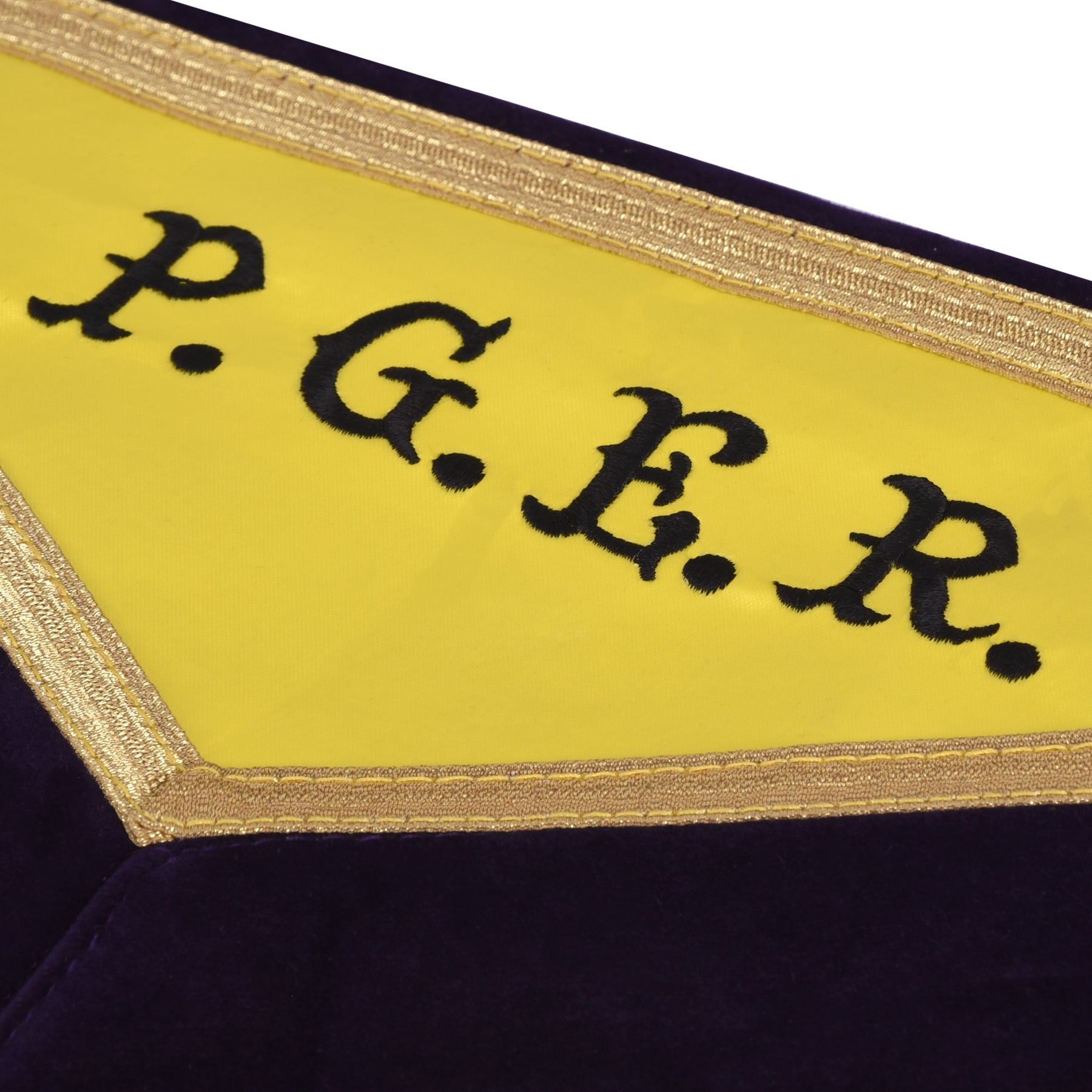 Elks of the World Apron - All Yellow With Purple Velvet Borders