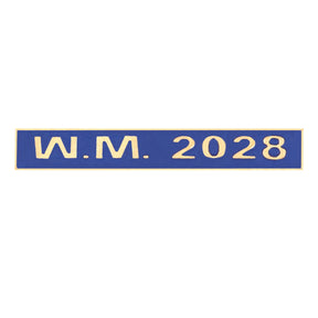 Worshipful Master Blue Lodge Bar - Customizable Engraved Year Bar - Bricks Masons