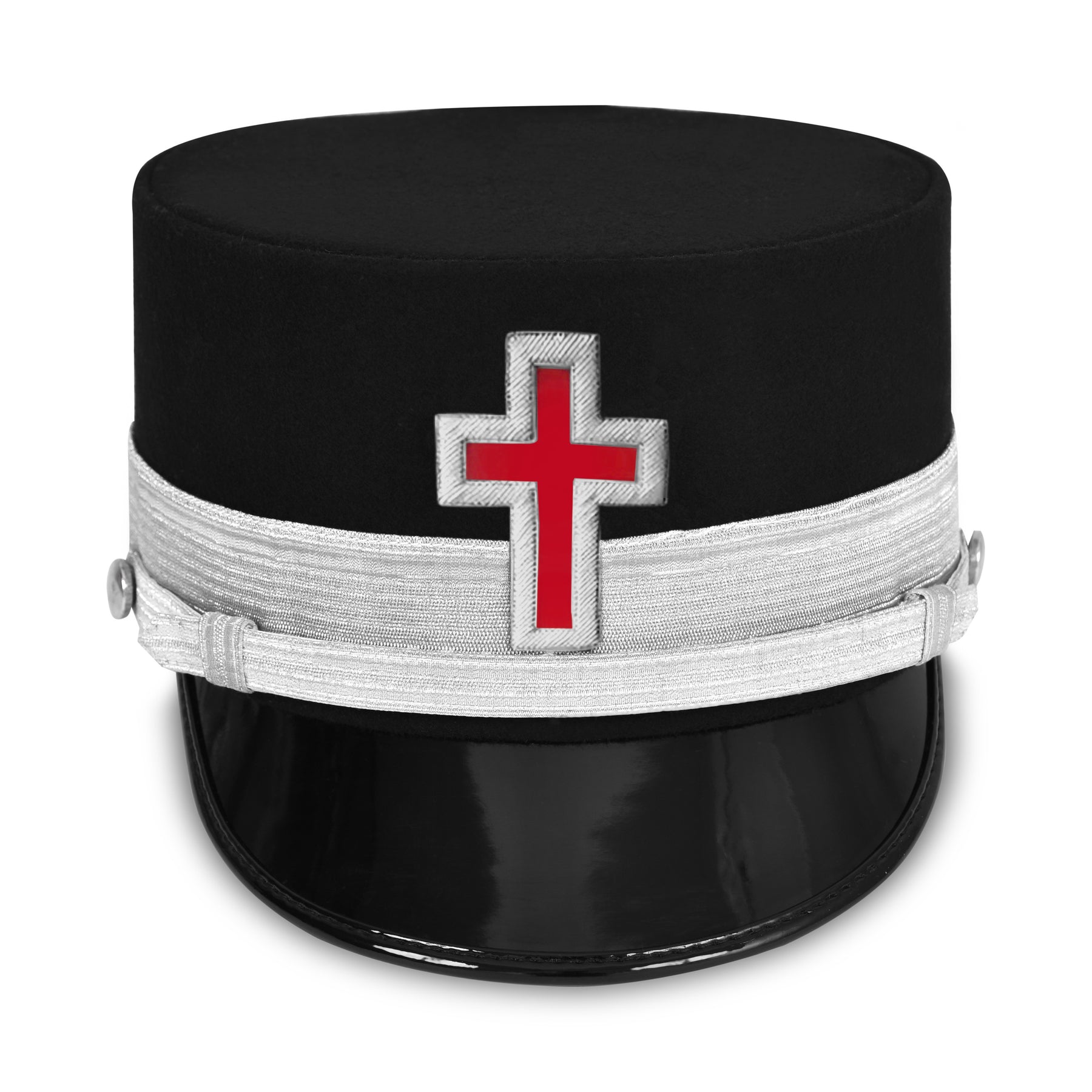 Sir Knight Knights Templar Commandery Fatigue Cap - Silver Metal