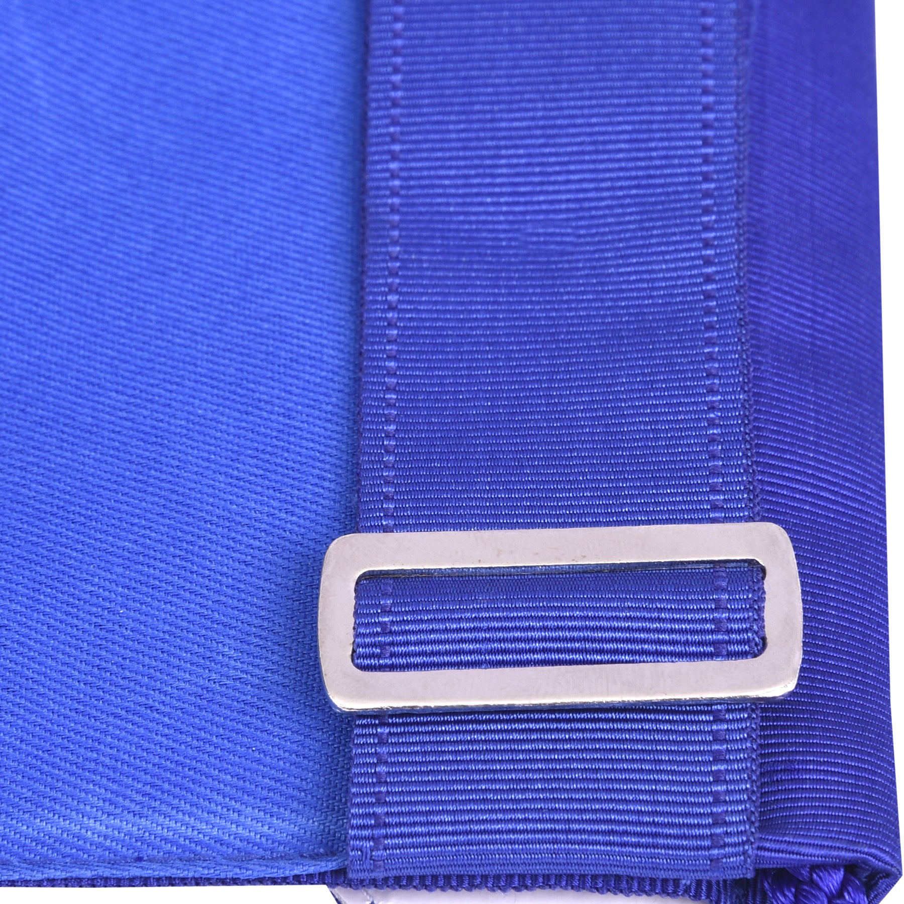 Past Master Blue Lodge Apron - Blue Ribbon With Tassels - Bricks Masons