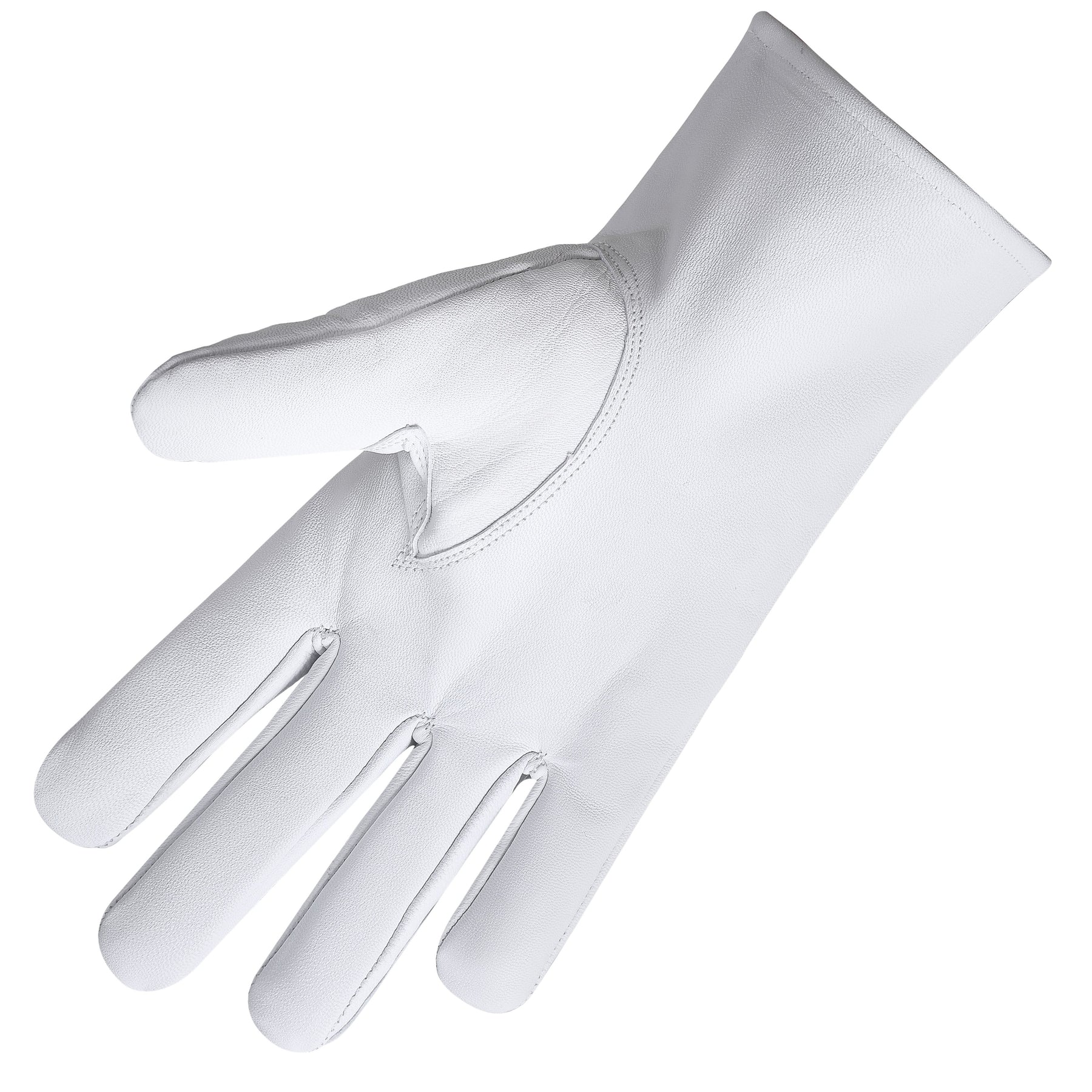 The Order Of The Golden Circle PHA Glove - White Leather With Gold Emblem - Bricks Masons