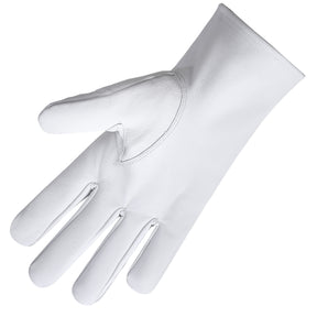 Master Mason Blue Lodge Glove - Pure White Leather - Bricks Masons