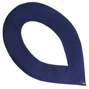 Master Mason Blue Lodge Collar - Dark Blue Velvet with Gold Braid Borders - Bricks Masons