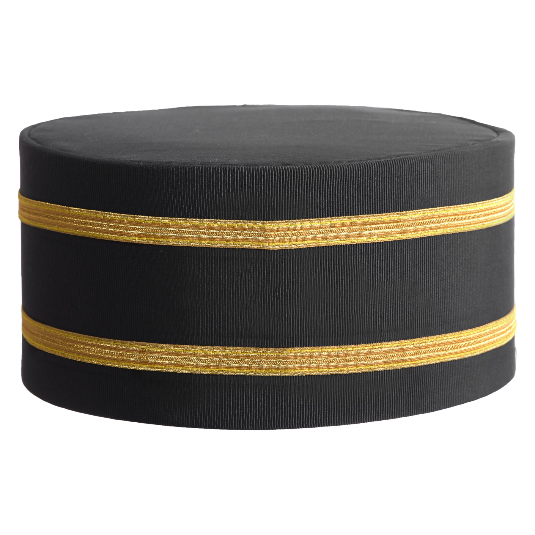 Past Master Blue Lodge California Regulation Crown Cap - White Patch With Double Braid - Bricks Masons