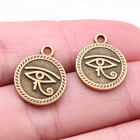 Ancient Egypt Pendant - Double Sided Eye Zinc Alloy (10pcs) - Bricks Masons