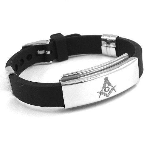 Master Mason Blue Lodge Bracelet - Black Silicone