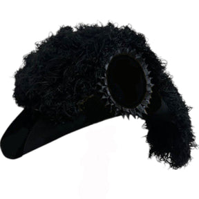 Line Officer Knights Templar Chapeau - All Black Plumes