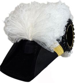 Grand Encampment Officer Knights Templar Chapeau - All White Plumes