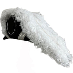 Line Officer Knights Templar Chapeau - All White Plumes