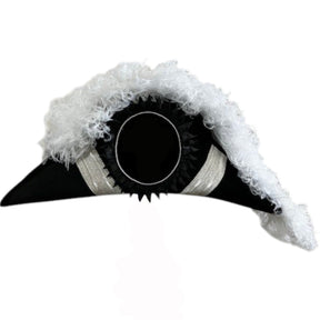 Line Officer Knights Templar Chapeau - All White Plumes