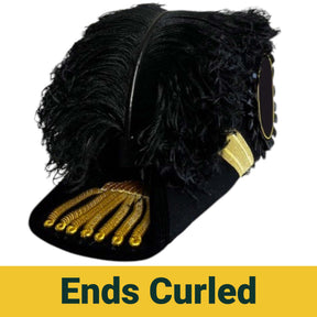 Grand Commander Knights Templar Chapeau - All Black Plumes - Bricks Masons