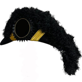 Past Commander Knights Templar Chapeau - All Black Plumes - Bricks Masons