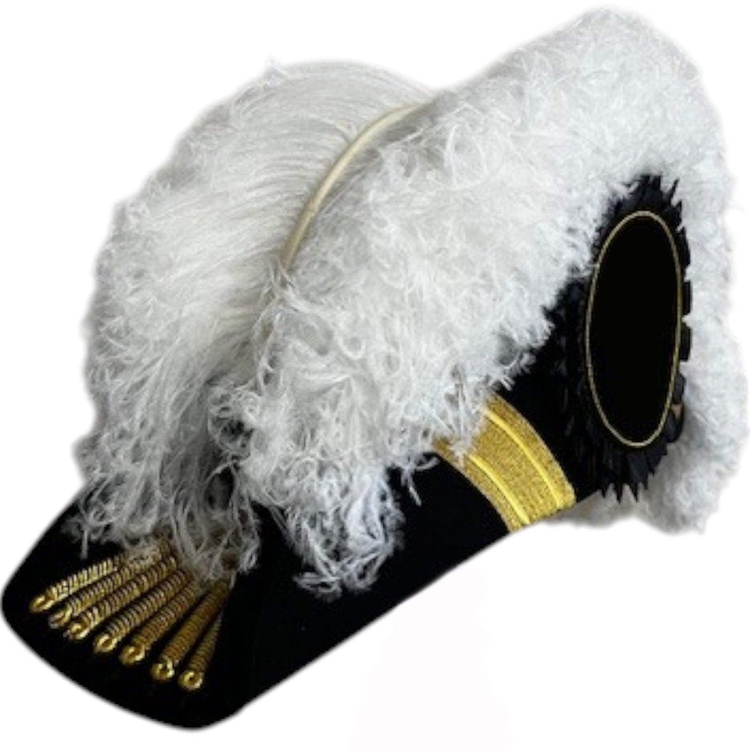 Grand Encampment Knights Templar Chapeau - All White Plumes - Bricks Masons