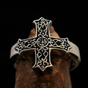 Knights Templar Commandery Ring - Silver & Black Cross Sterling Silver