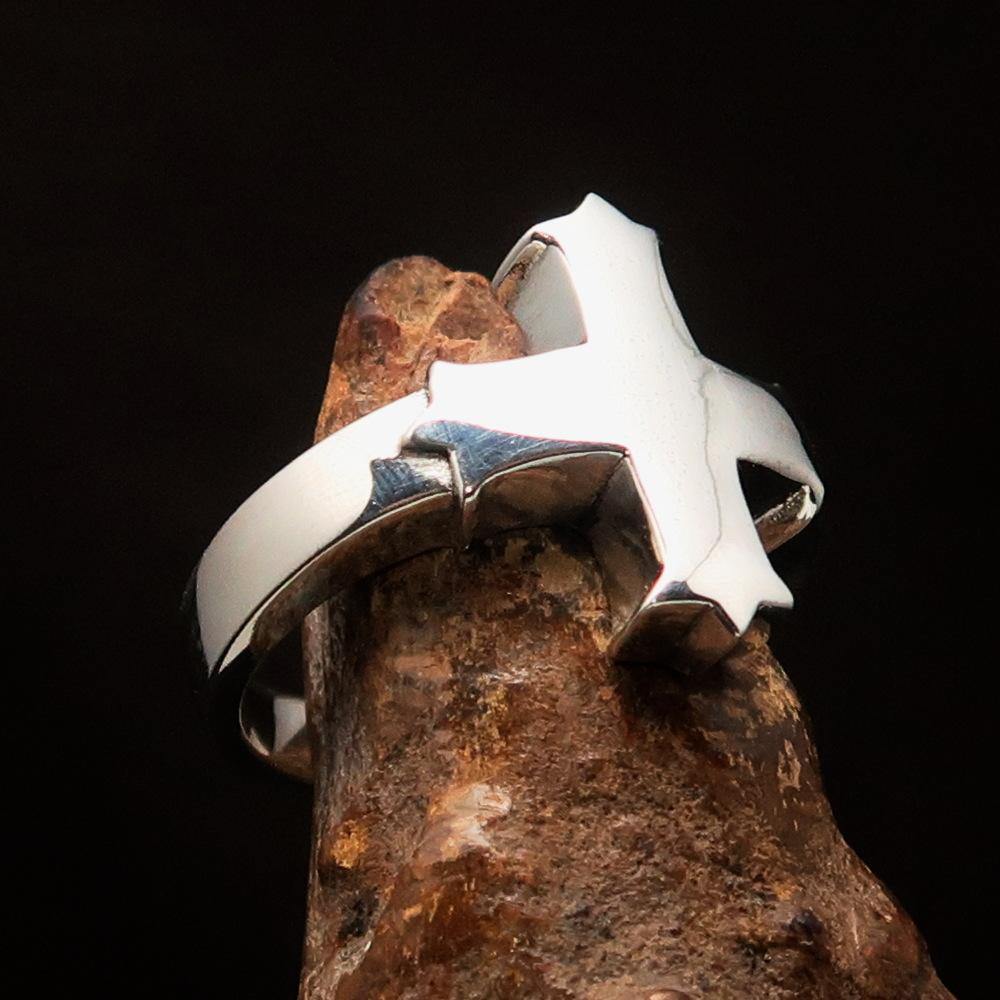 Knights Templar Commandery Ring - Mirror polished Silver Cross Ring