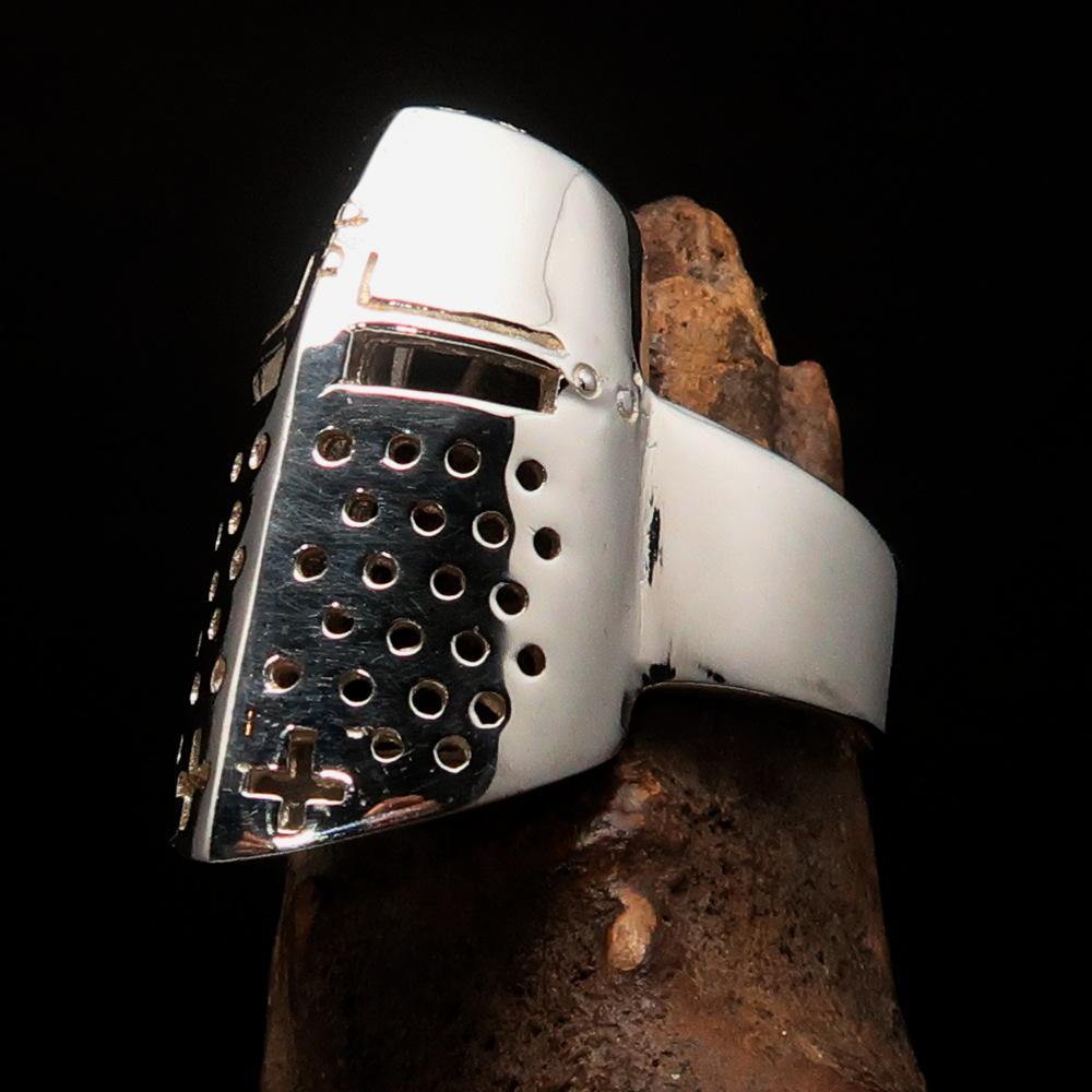 Knights Templar Commandery Ring - Sterling Silver Knight Helmet