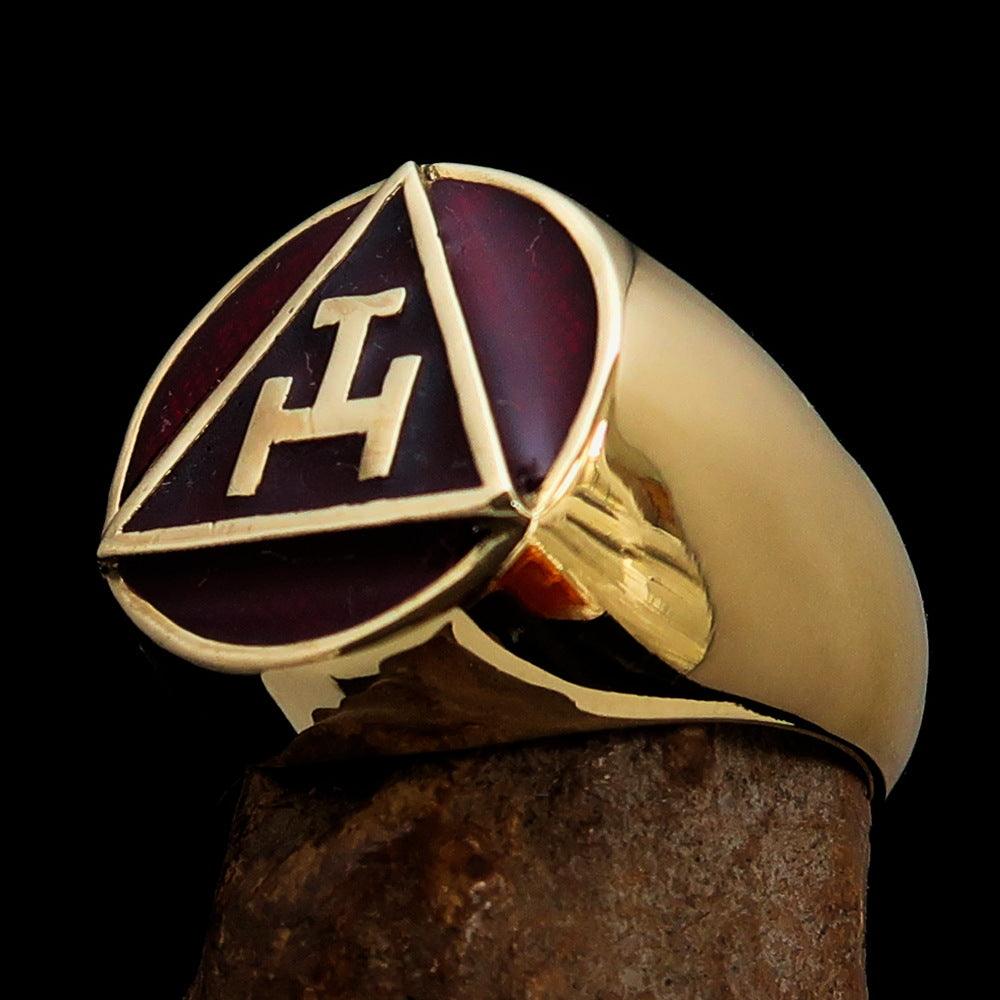 Royal Arch Chapter Ring - Red Solid Brass