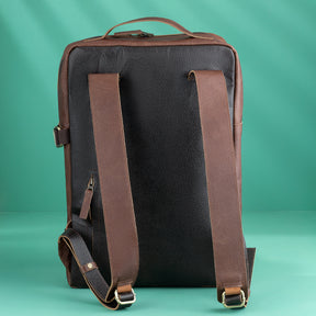 OES Backpack - Genuine Brown Leather - Bricks Masons