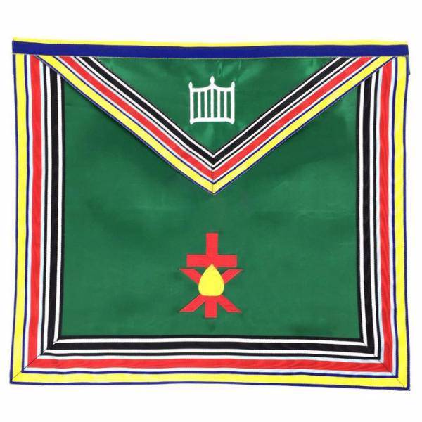 Member Allied Masonic Degrees English Regulation Apron - Green & Multi Colour