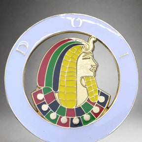 PHA DOI Car Emblem - White Round Alloy Medallion - Bricks Masons