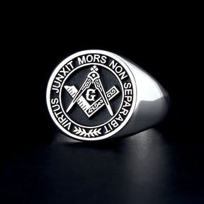 Master Mason Blue Lodge Ring - S&C G Virtus Junxit Mors Non Separabit Sterling